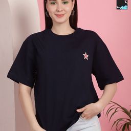 Tromko Women Pack of 2 Graphic Printed Round Neck Cotton Oversized T-shirts-picture-20
