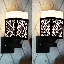 Gojeeva Brown Wood Square Wall Lamps-picture-20