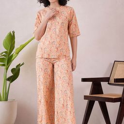 July Women Ethnic Motifs Printed Night suit-image-48