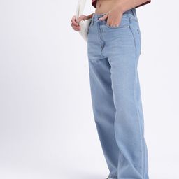 glitchez Women Breezy & Classy Mid-Rise Light Fade Baggy Fit Jeans-image-24