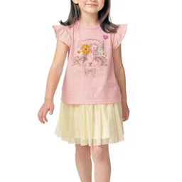 LULU & SKY Print Flutter Sleeve Cotton Top-14