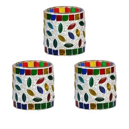 SOMIL Multicoloured Set of 3 Candle Holders-picture-12