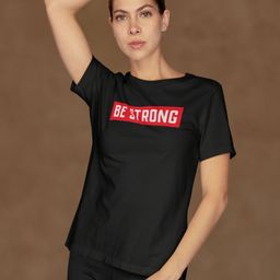 Moda Rapido Women Typography Bio Finish Applique T-shirt-picture-28