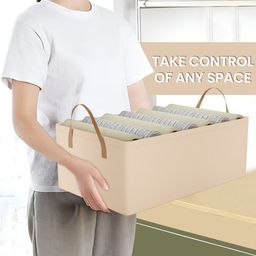 Kuber Industries Beige Set of 3 Regular Drawer Organiser Organisers image 3