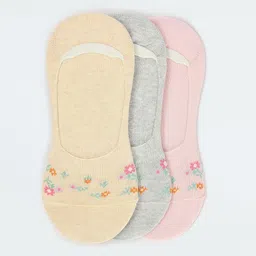 max Women Pack Of 3 Patterned Shoe Liners-58