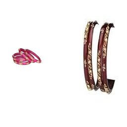 Somil Elegant Combo Glass Bangle Set | Handmade Traditional Chudi For Women | Perfect For Daily & Occasion Use, Combo Of 2 Set, Multicolor, Maroon-image-98