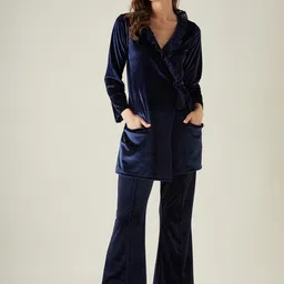 The Kaftan Company Women Wrap Top Slip On Night suit-picture-30