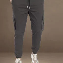 DIVISIVE Men Carrot Easy Wash Cargos Trousers-image-40