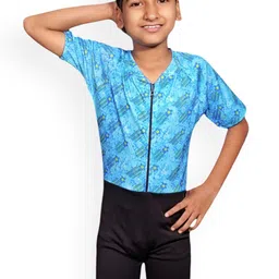 Aqua Holic Boys Printed Full Coverage T-Shirt & Short Swim Set-image-10