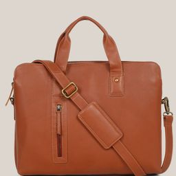 HATS OFF ACCESSORIES Unisex Leather Laptop Bag-image-25