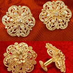 DIVASTRI Set Of 2 Gold-Plated Circular Studs-13