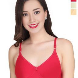 Liigne Pack of 3 Full Coverage Non Padded Cotton Bras-image-92