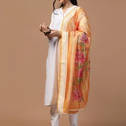 Kaizen TEXO FAB Printed Organza Dupatta image 5