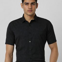 V Dot Men Slim Fit Spread Collar Abstract Printed Formal Shirt-image-33
