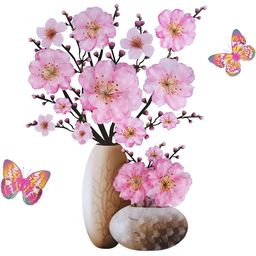 Jaamso Royals Pink & Blue 3D Floral Printed Self Adhesive Wallpaper-image-76