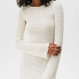 LULU & SKY Women Textured Tie-up Backless Bodycon Mini Dress-picture-11
