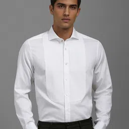 Louis Philippe Men Classic Fit Spread Collar Textured Cotton Formal Shirt-picture-26