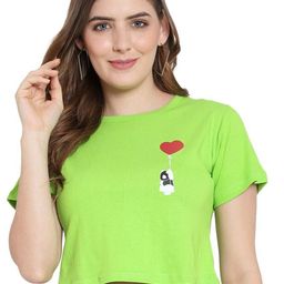 DEEPMAYRA COLLECTION Print Cotton High-Low Crop Top-image-36