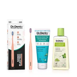 Dr.Dento Set Of 3 Seed Oil Toothpaste- 125 ml & Mint Mouthwash- 300 ml With Toothbrush-image-11