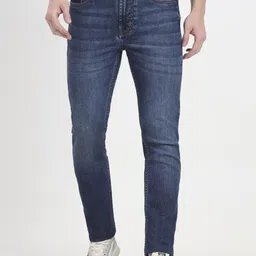 JADE BLUE Men Slim Fit Mid-Rise Light Fade Cotton Stretchable Jeans-picture-46
