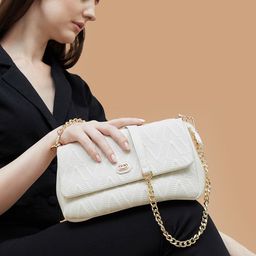CODE by Lifestyle PU Structured Shoulder Bag with Quilted image 3