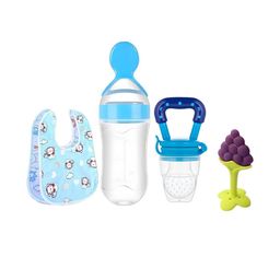JOYFILLS Blue 4 Pieces Feeding Bottles Set-image-3