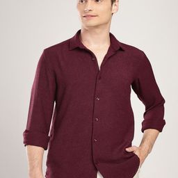 THE BEETEL HOUSE Men Textured Regular Slim Fit Casual Shirt-image-63