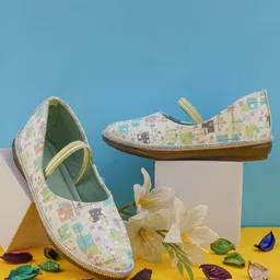 BAESD Girls Pointed Toe Embellished Ballerinas-21