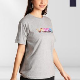 NEYSA Women Typography 2 Printed Applique T-shirt-image-68