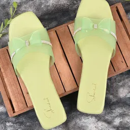 Shoestail Women Embellished Open Toe Flats with Bows-image-11