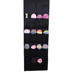 Go Hooked 20 Pockets Organizer Door Hangers | Jumbo 20-Pocket Multi Utility Organizer for Maximum Storage Space Saving Versatile Durable Multi Purpose (Blue) image 3