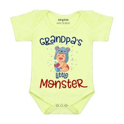Arvesa Grandpa Little Monster Printed Bodusuit-image-32