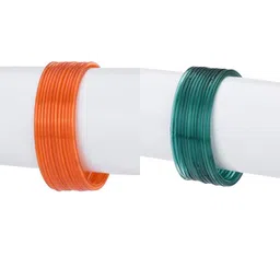 1ST TIME Set Of 24 Orange Alloy Bangles-picture-2