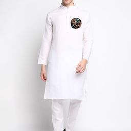 PulseIQ Men Ethnic Motifs Printed Regular Kurta with Pyjamas-picture-15