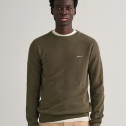 GANT Men Typography Ribbed Pullover-image-2