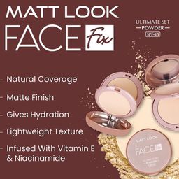 MATTLOOK Face Fix Ultimate Set Powder SPF15 with Vitamin E - Cool Sand 03 image 5