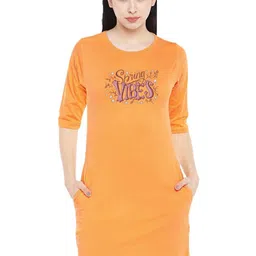 Moda Rapido Print T-shirt Dress-image-71