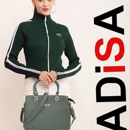 ADISA PU Structured Shoulder Bag with Quilted-3