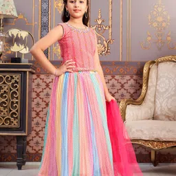 BAESD Girls Printed Ready to Wear Lehenga & Blouse With Dupatta-picture-17