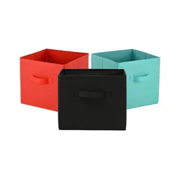 Aura Green Set of 3 Regular Square Foldable & Multipurpose Wardrobe Storage Box Organizer-30