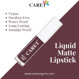 CARET ORGANIC Set Of 3 Super-Pigmented Liquid Matte Lipsticks - 6 ml Each - 1 - 8 - 7 image 2
