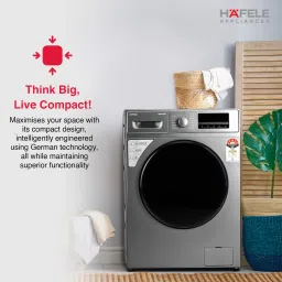 hafele 8 kg Fully Automatic Front Load with In-built Heater Grey image 5