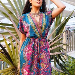 Boholyfe Bohemian Print A-Line Dress-image-85