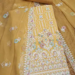 Soch Embroidered Silk Chiffon Unstitched Dress Material-image-74