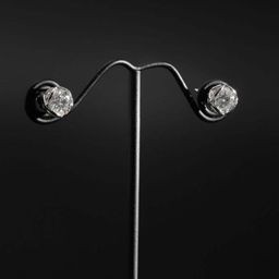 Soraya Luxe 925 Sterling Silver Moissanite Diamond Rhodium-Plated Eternal Stud Earrings-53