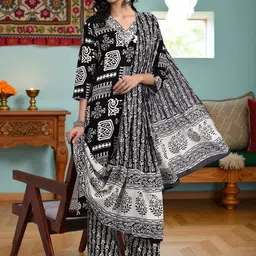 Pannkh Women Abstract Printed Kurta with Palazzo & Dupatta-image-17