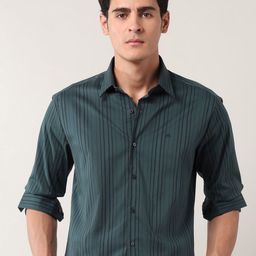 Arrow New York Men Spread Collar Slim Fit Striped Cotton Formal Shirt-image-44