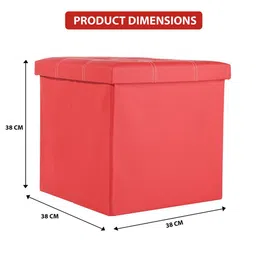 Aura Set Of 4 Red Storage Ottomans image 3