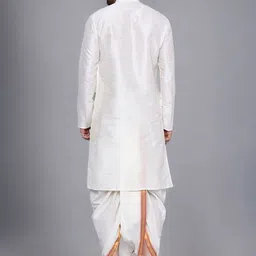 RAMESHWARAM FABRICS Men Regular Kurta with Dhoti Pants image 3