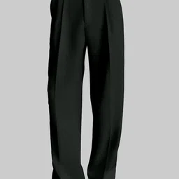 TRIBE Men Relaxed Loose Fit Pleated Korean Trouser-picture-2